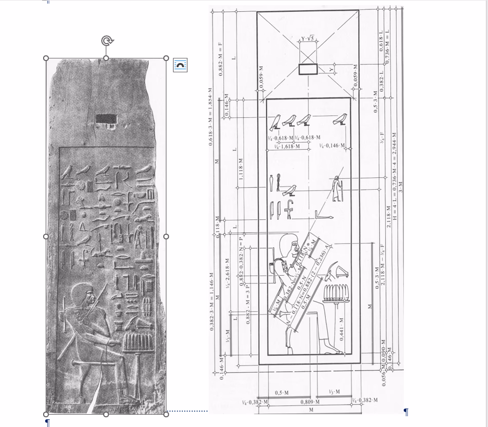 Золотое сечение мужского и женского тел, выполненная И.П. Шмелёвым